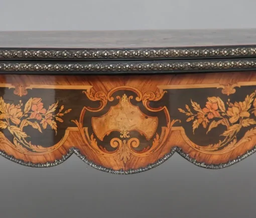 Pamono 19th Century Ebonised Marquetry & Ormolu Card Table, 1870s Hot
