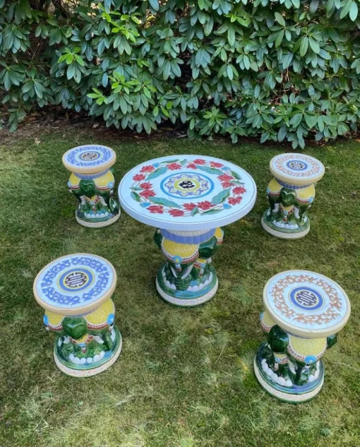 Pamono 20th Century Elephant Garden or Patio Seating, Set of 5 Hot