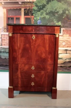 Pamono 19th Century Empire Mahogany Secretaire Discount