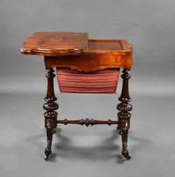 Pamono 19th Century English Victorian Burr Walnut Games Table, 1860s Clearance
