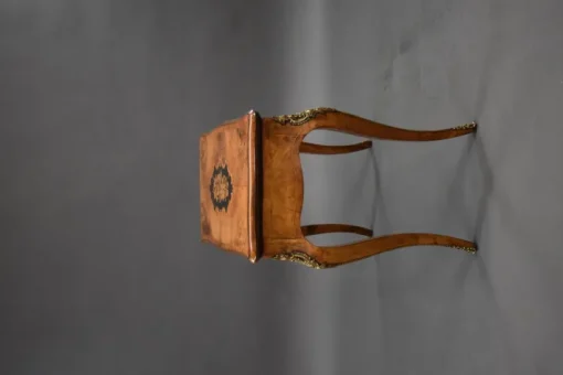 Pamono 19th Century English Victorian Burl Walnut and Marquetry Inlaid Card Table, 1860s Outlet