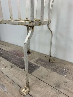 Pamono 19th Century English Wrought Iron Garden Chair with Rounded Back Best