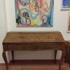 Pamono 18th Century Flap Cabinet Writing Desk in Solid Walnut with Carvings Outlet