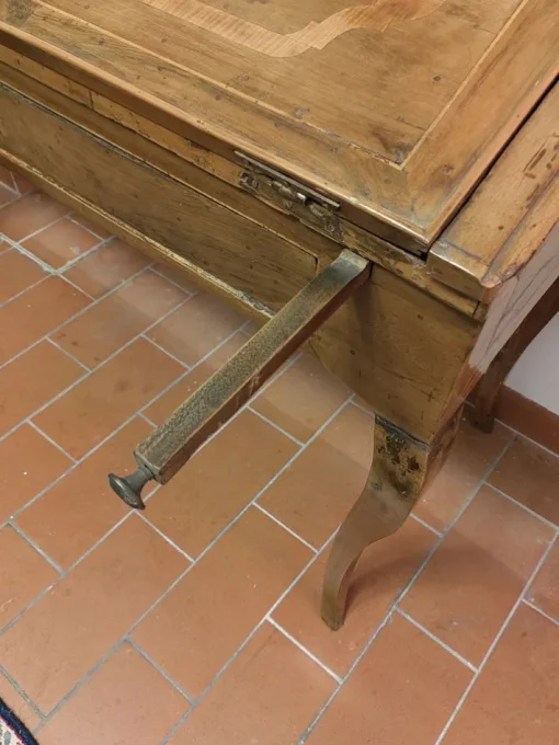 Pamono 18th Century Flap Cabinet Writing Desk in Solid Walnut with Carvings Outlet