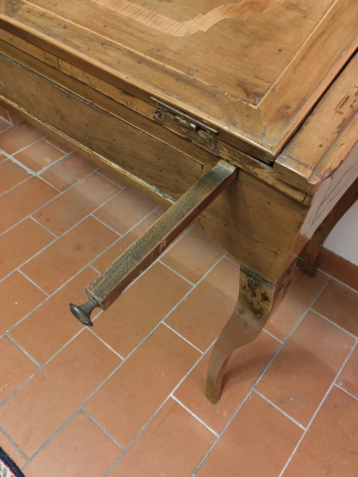 Pamono 18th Century Flap Cabinet Writing Desk in Solid Walnut with Carvings Outlet