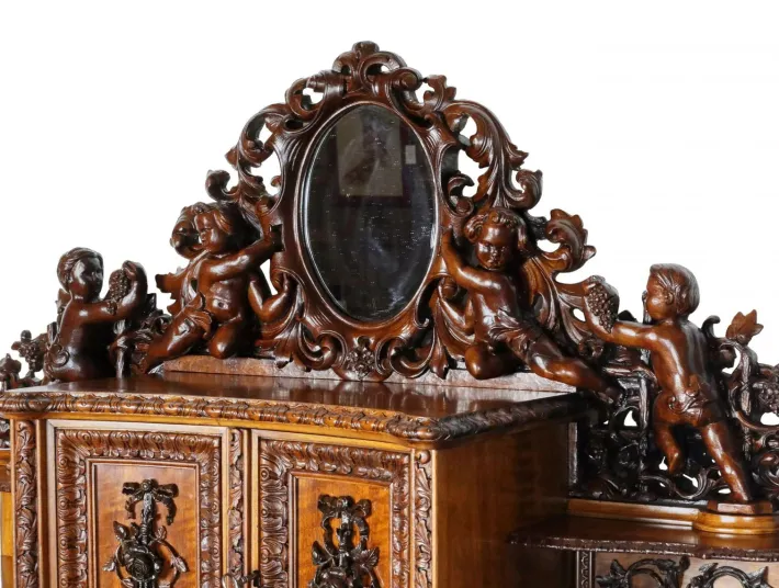 Pamono 19th Century French Baroque Neo-Gothic Carved Secretaire Sale