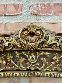 Pamono 19th Century French Belle Époque Style Headboard in Bronze, Glass and Brass Best