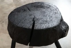 Pamono 19th Century French Ebonised Vernacular Elm Chopping Block Table Outlet