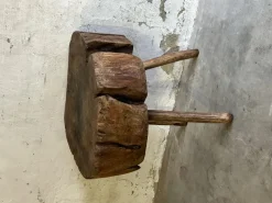 Pamono 19th Century French Provincial Elm Chopping Block Table, France New