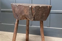 Pamono 19th Century French Provincial Rustic Elm Chopping Block Table Online