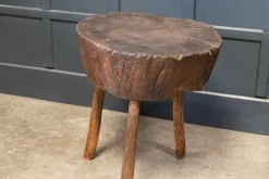 Pamono 19th Century French Provincial Rustic Elm Chopping Block Table Online