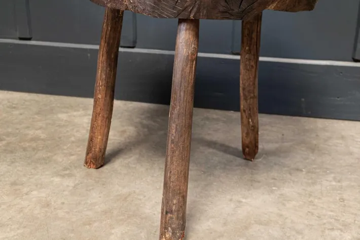 Pamono 19th Century French Provincial Rustic Elm Chopping Block Table Online