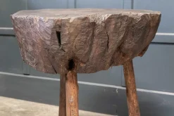 Pamono 19th Century French Provincial Rustic Elm Chopping Block Table Online