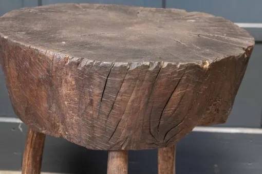 Pamono ​19th Century French Provincial Rustic Elm Chopping Block Table Online