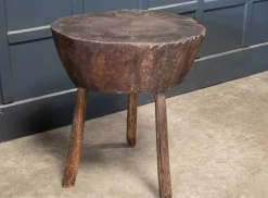 Pamono 19th Century French Provincial Rustic Elm Chopping Block Table Online