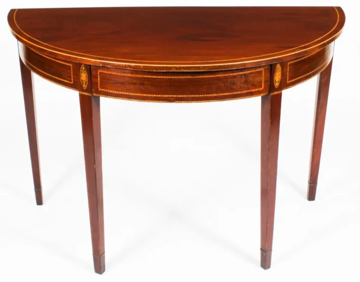 Pamono 18th Century George III Demi Lune Console Side Table Hot