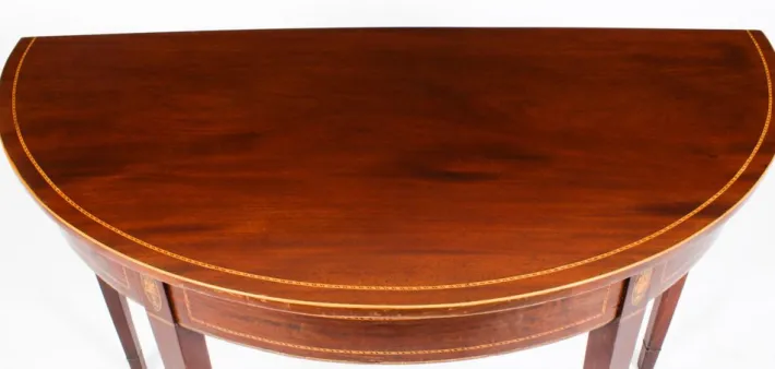 Pamono 18th Century George III Demi Lune Console Side Table Hot