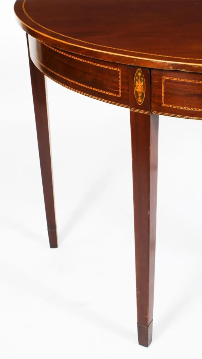 Pamono 18th Century George III Demi Lune Console Side Table Hot