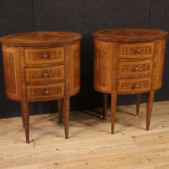Pamono 20th Century Italian Inlaid Bedside Tables, 1950s, Set of 2 Discount