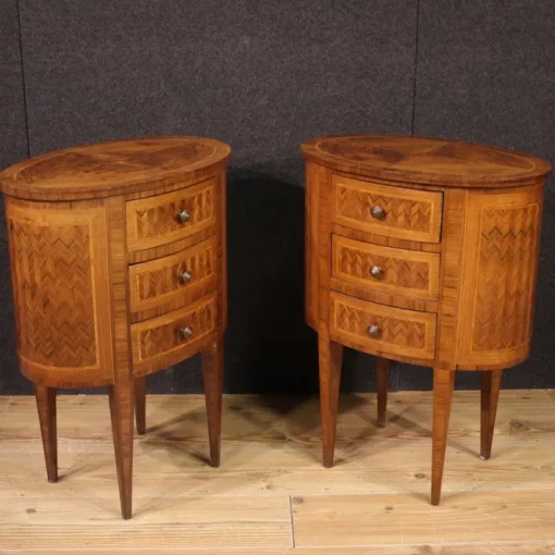 Pamono 20th Century Italian Inlaid Bedside Tables, 1950s, Set of 2 Discount