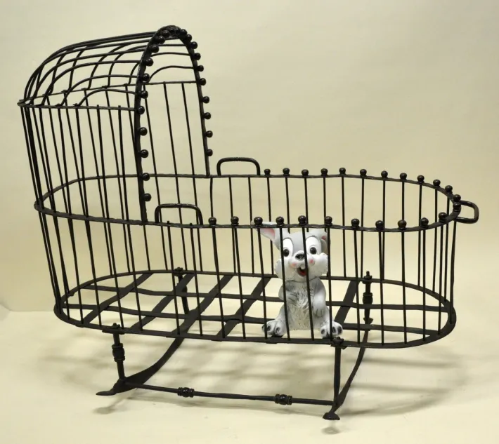 Pamono 17th Century Italian Iron and Bronze Cradle Sale