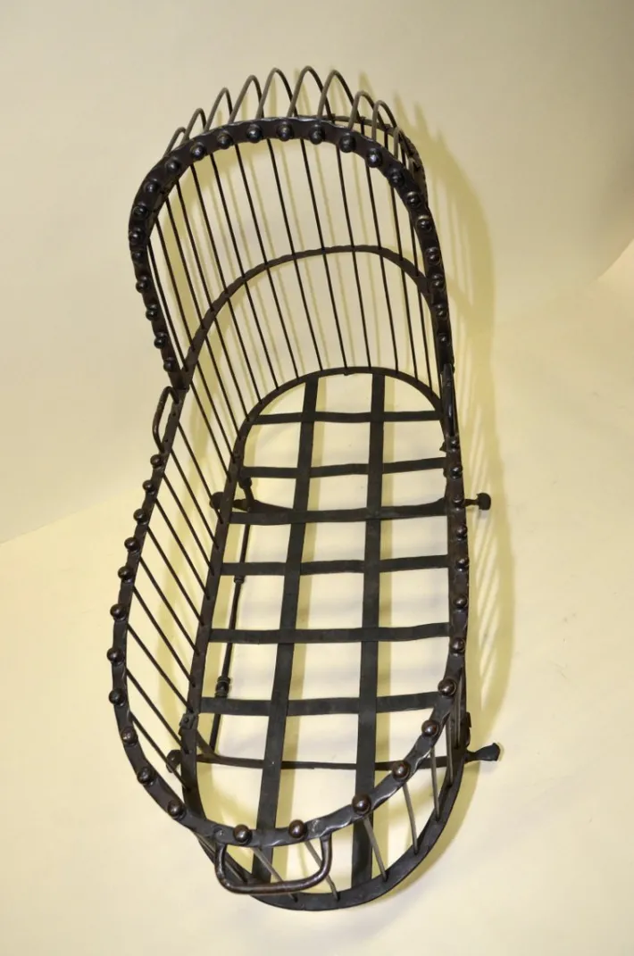 Pamono 17th Century Italian Iron and Bronze Cradle Sale