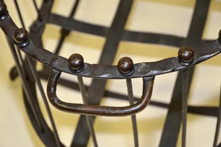 Pamono 17th Century Italian Iron and Bronze Cradle Sale