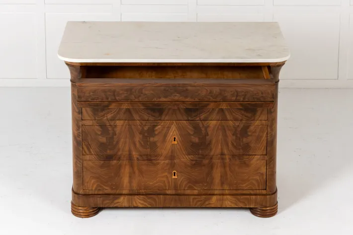 Pamono 19th Century Italian Mahogany Chest of Drawers, Set of 2