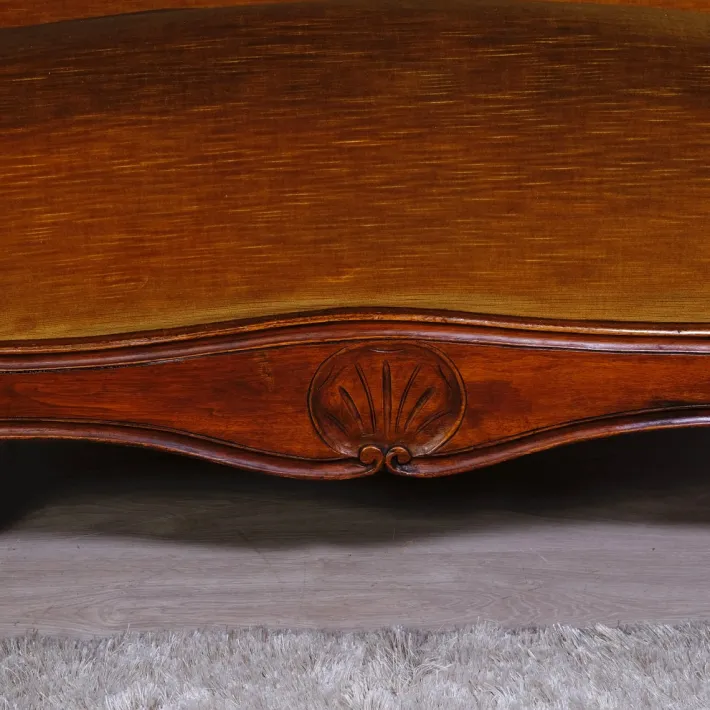 Pamono 19th Century Louis Philippe Boat-Shaped Sofa in Walnut and Velvet Discount