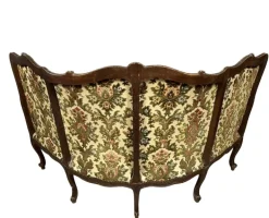 Pamono 19th Century Louis XV Corner Bench / Chateuse in Carved Wood Outlet