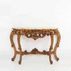 Pamono 20th Century Louis Xv Style Console with Marble Top, France, 1970s Clearance