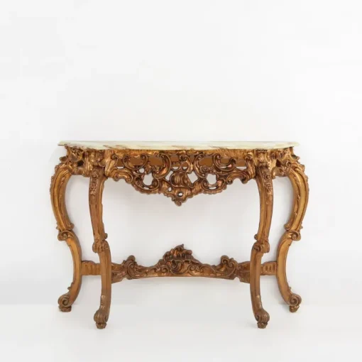 Pamono 20th Century Louis Xv Style Console with Marble Top, France, 1970s Clearance