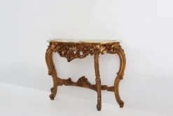Pamono 20th Century Louis Xv Style Console with Marble Top, France, 1970s Clearance