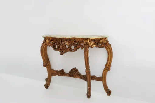Pamono 20th Century Louis Xv Style Console with Marble Top, France, 1970s Clearance