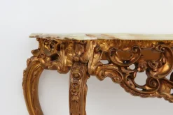 Pamono 20th Century Louis Xv Style Console with Marble Top, France, 1970s Clearance
