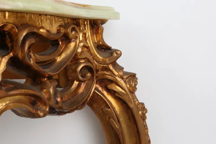 Pamono 20th Century Louis Xv Style Console with Marble Top, France, 1970s Clearance
