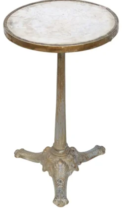 Pamono 19th Century Marble, Brass & Cast Iron Bistro Table, 1890s Hot