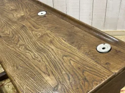 Pamono 20th Century Oak School Desk with Porcelain Inkwells Best