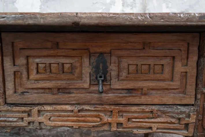 Pamono 17th Century Philip IV Spanish Table with Carved Herrerian Decor Sale