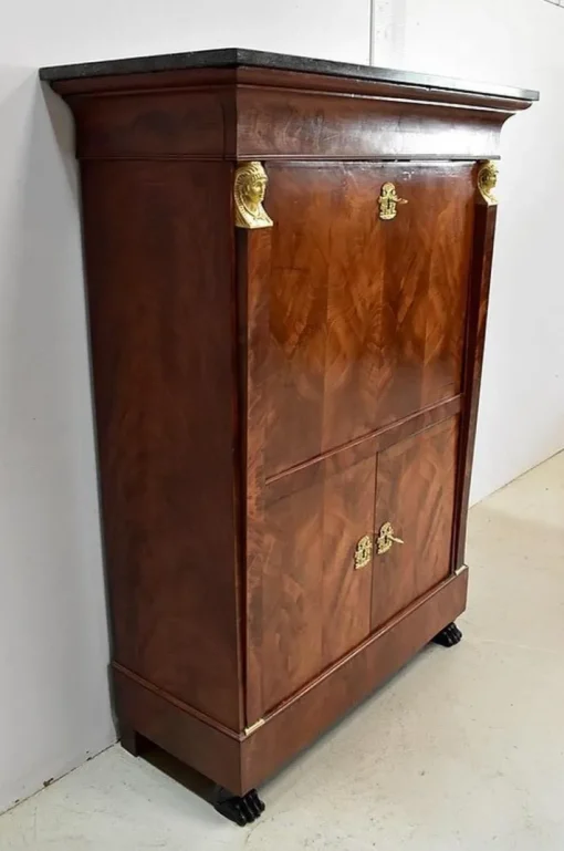 Pamono 19th Century Retour d’Égypte Mahogany Burl Veneer Secretaire Outlet