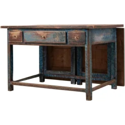 Pamono 19th Century Swedish Folk Art Blue Work Table Outlet