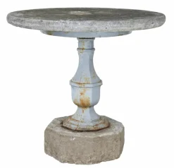 Pamono 19th Century Swedish Stone and Iron Garden Table, 1860s Online