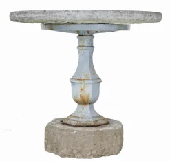Pamono 19th Century Swedish Stone and Iron Garden Table, 1860s Online