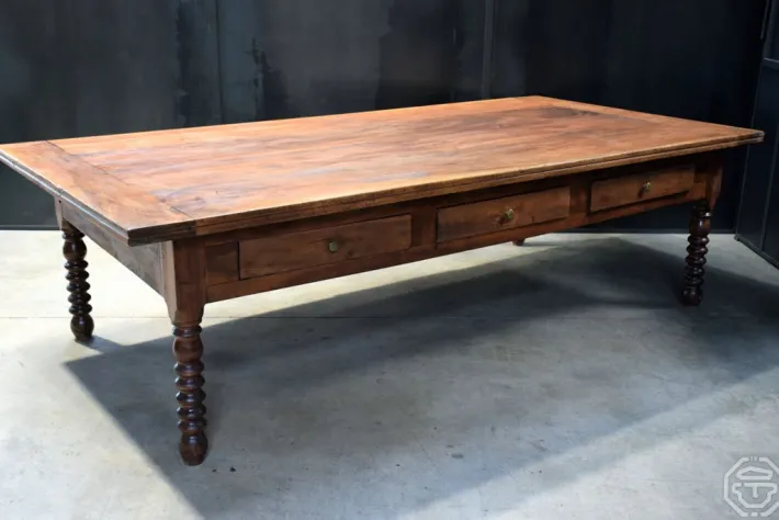 Pamono 20th Century Wooden Passementier Table with Drawer, France, Lyon, 1880 Sale