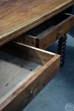 Pamono 20th Century Wooden Passementier Table with Drawer, France, Lyon, 1880 Sale