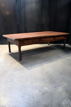 Pamono 20th Century Wooden Passementier Table with Drawer, France, Lyon, 1880 Sale
