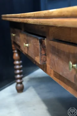Pamono 20th Century Wooden Passementier Table with Drawer, France, Lyon, 1880 Sale