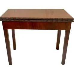 Pamono 18th-Century Chippendale Style Mahogany Carved Card Table Clearance