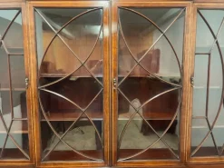Pamono 19th Century Inlaid Mahogany Breakfront Bookcase, 1880s