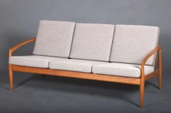 Pamono Three-Seater Paper Knife Sofa by Kai Kristiansen for Magnus Olesen, 1960s Hot